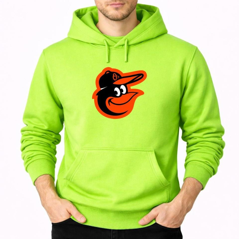 Men's Baltimore Orioles Pullover Hoodie - Lime Green