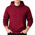 Men's Atlanta Braves Pullover Hoodie - Burgundy