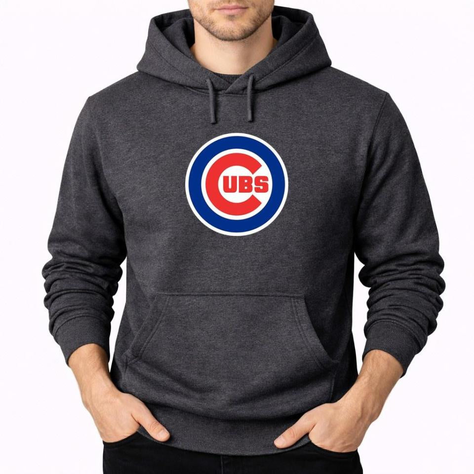 Men's Chicago Cubs Pullover Hoodie - Charcoal
