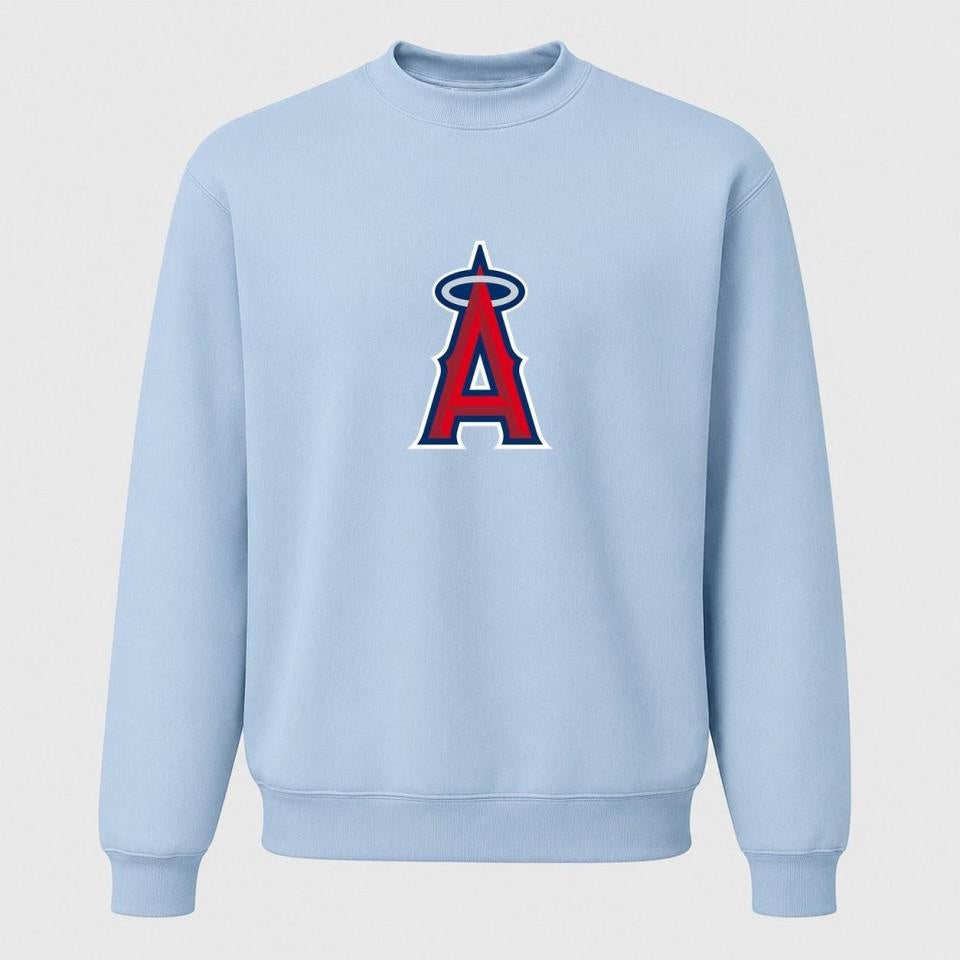 Men's Los Angeles Angels Crewneck Sweatshirt - Sky Blue