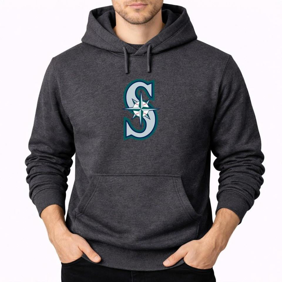 Men's Seattle Mariners Pullover Hoodie - Charcoal