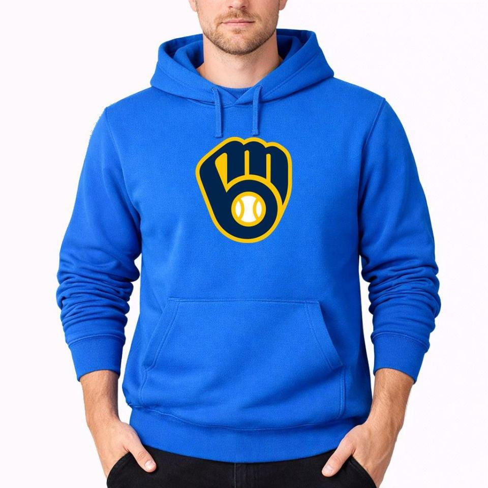 Men's Milwaukee Brewers Pullover Hoodie - Azure