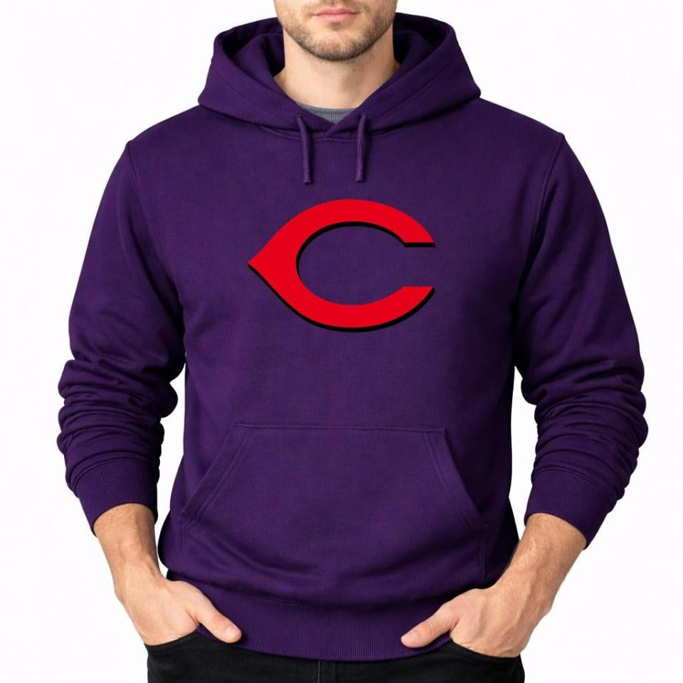 Men's Cincinnati Reds Pullover Hoodie - Purple