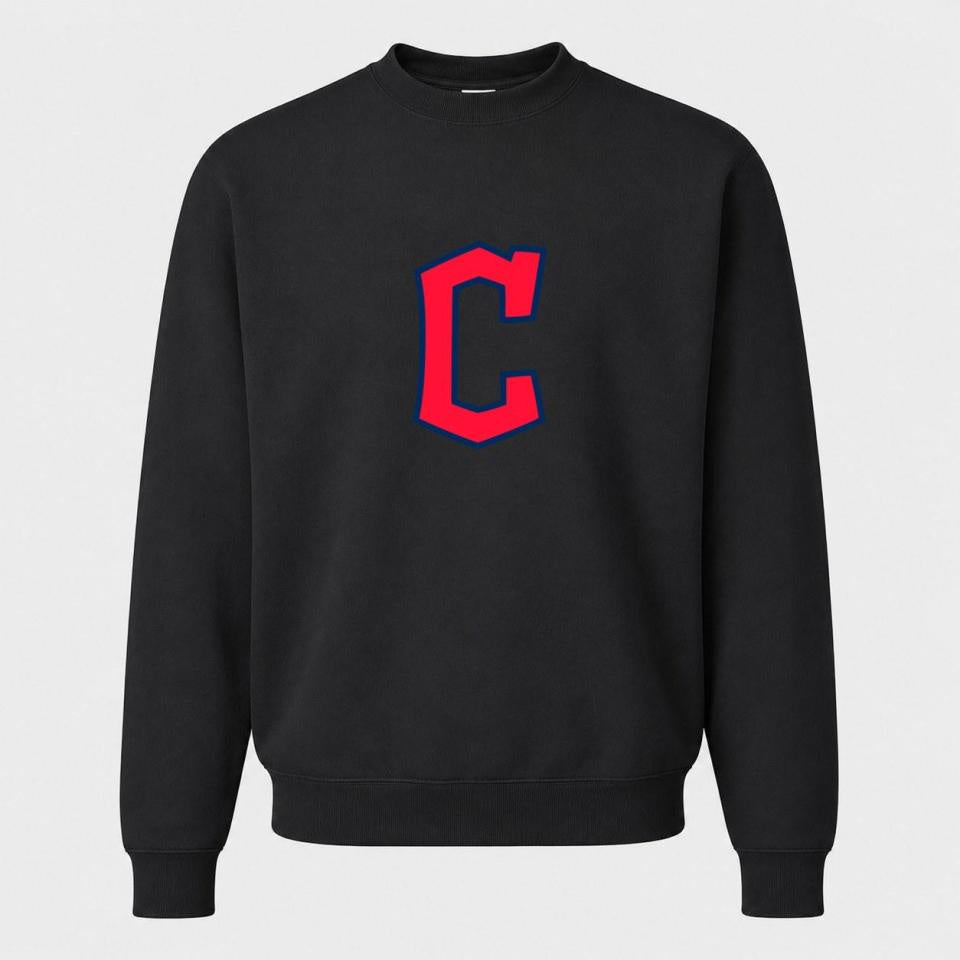 Men's Cleveland Guardians Crewneck Sweatshirt - Black