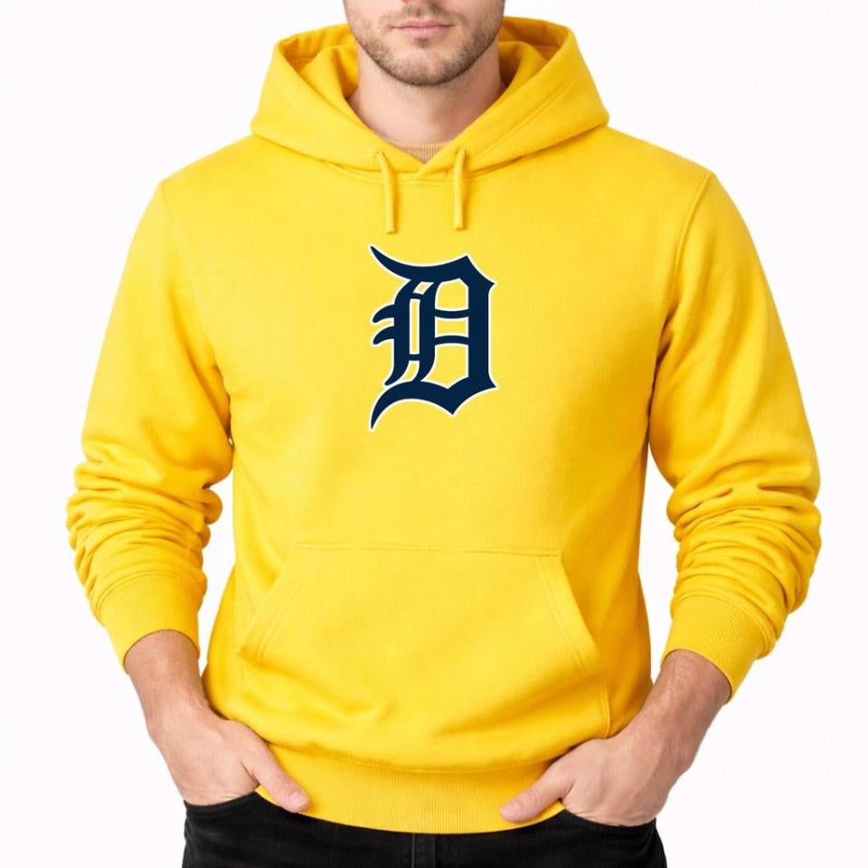 Men's Detroit Tigers Pullover Hoodie - Yellow
