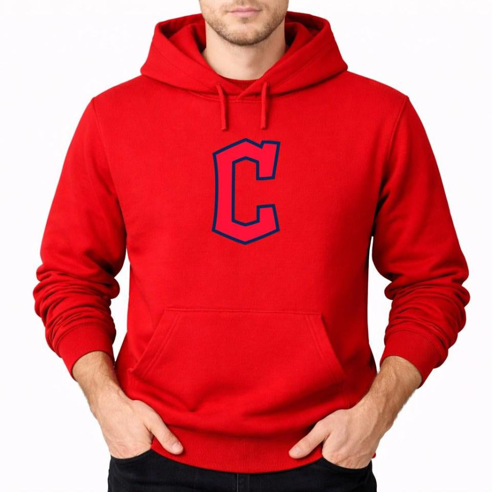 Men's Cleveland Guardians Pullover Hoodie - Red