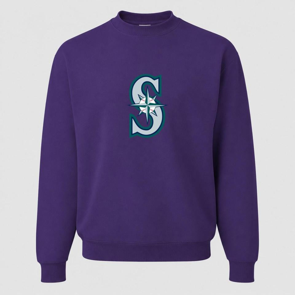 Men's Seattle Mariners Crewneck Sweatshirt - Purple