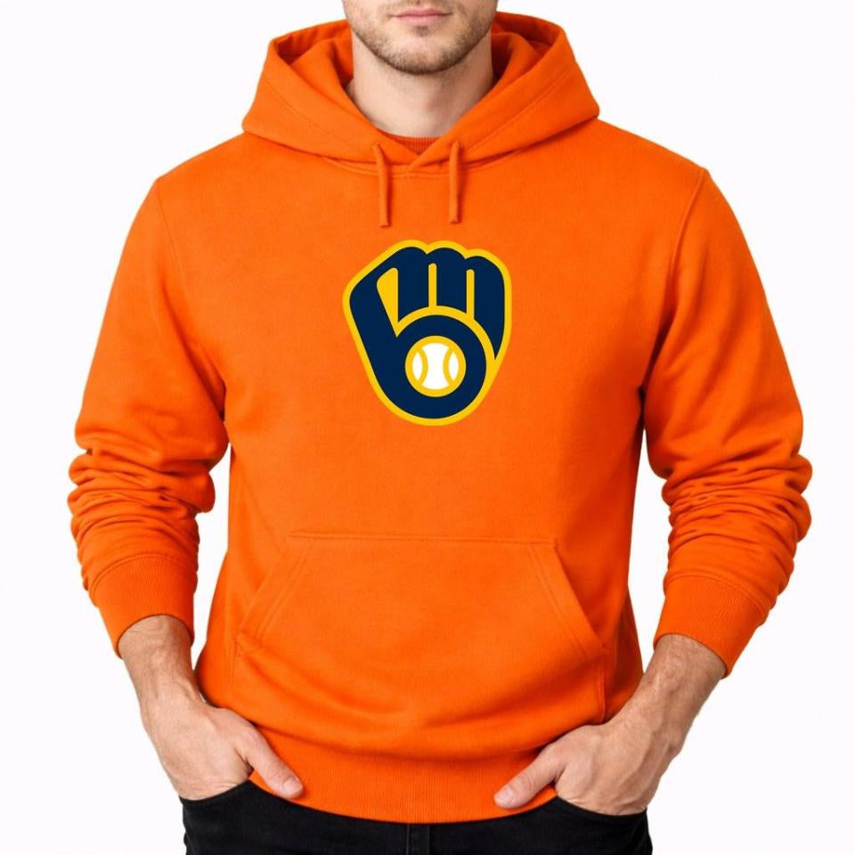 Men's Milwaukee Brewers Pullover Hoodie - Orange