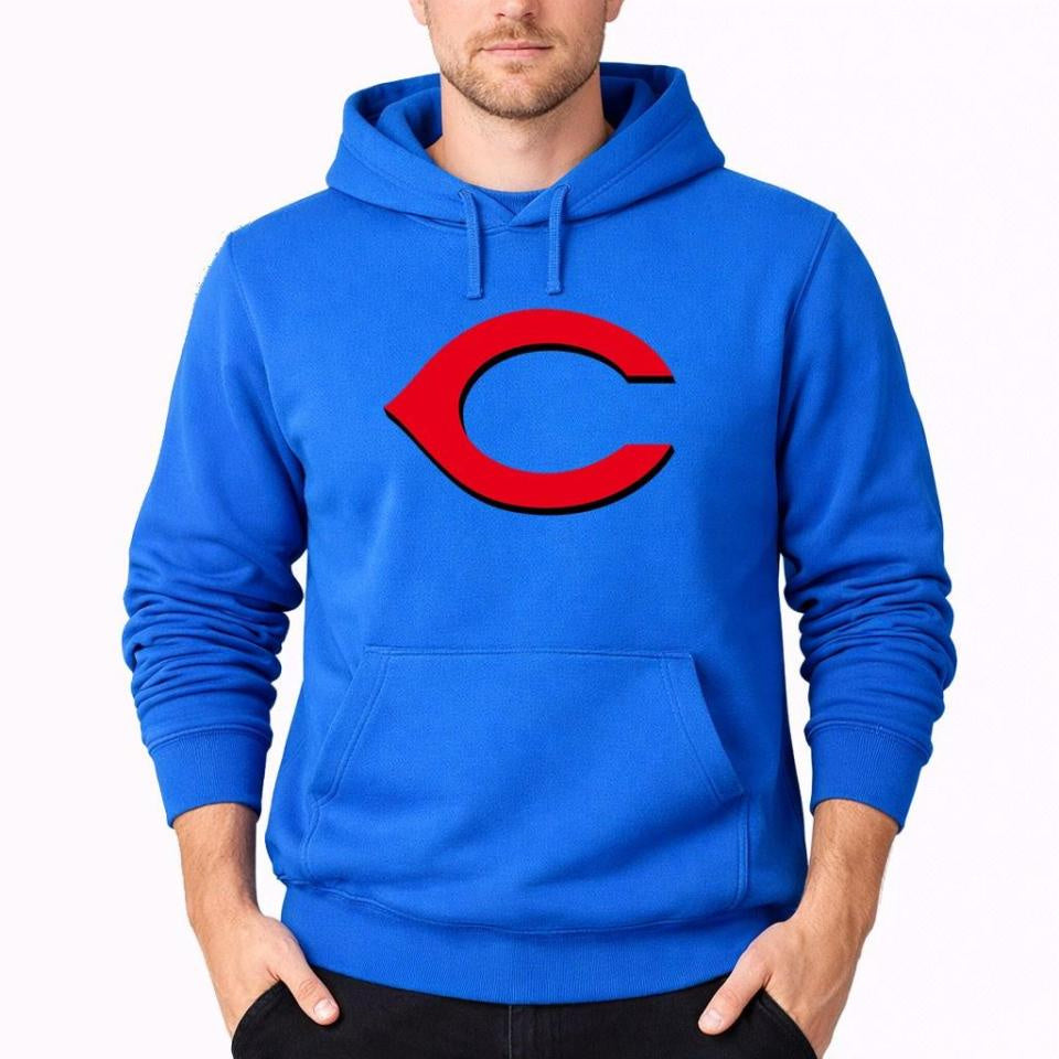 Men's Cincinnati Reds Pullover Hoodie - Azure