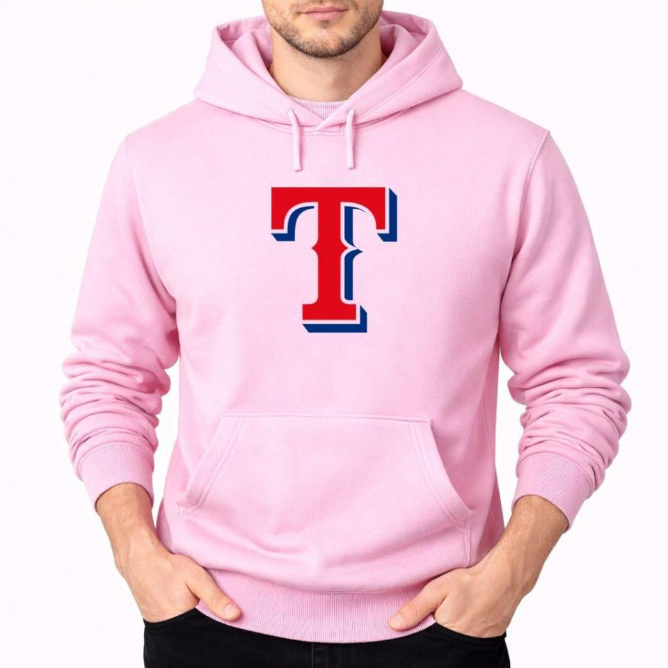 Men's Texas Rangers Pullover Hoodie - Pink