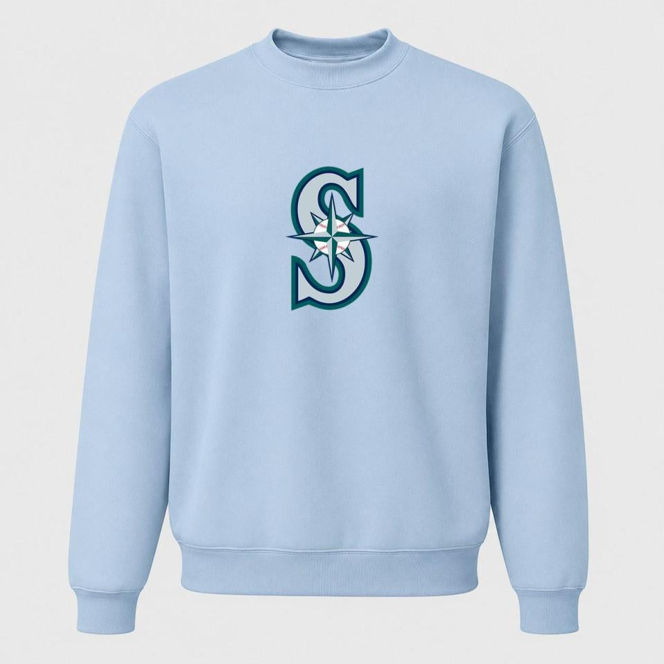 Men's Seattle Mariners Crewneck Sweatshirt - Sky Blue