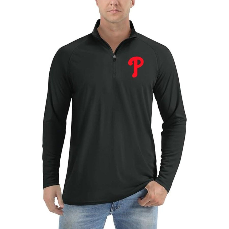 Men's Philadelphia Phillies Polyester Polo - Black