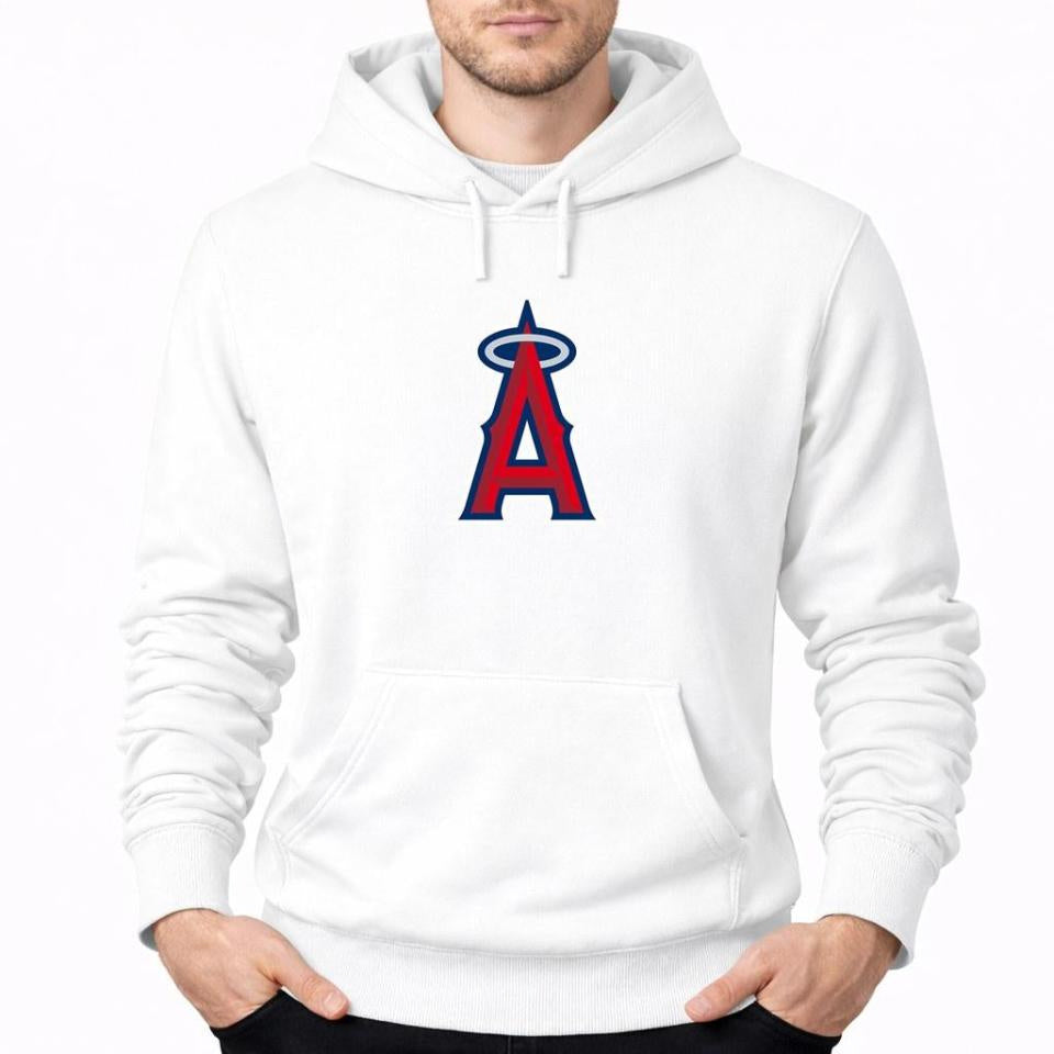 Men's Los Angeles Angels Pullover Hoodie - White