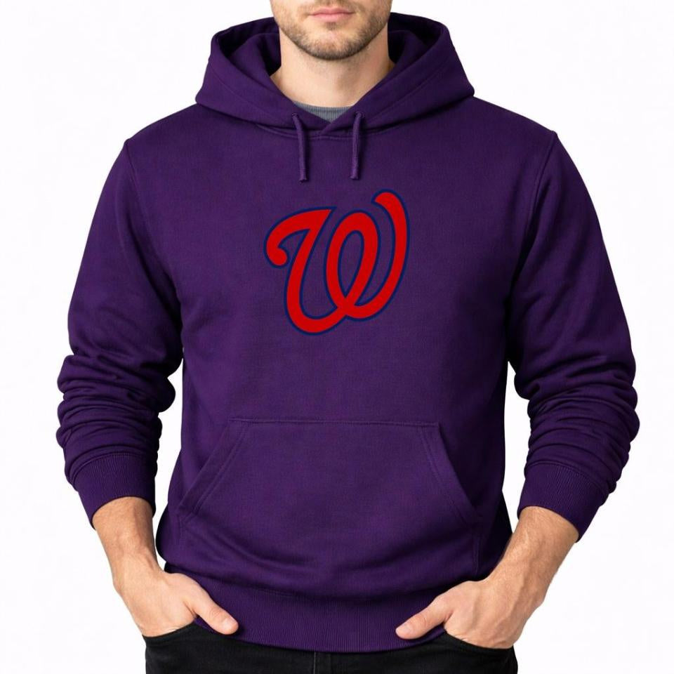 Men's Washington Nationals Pullover Hoodie - Purple