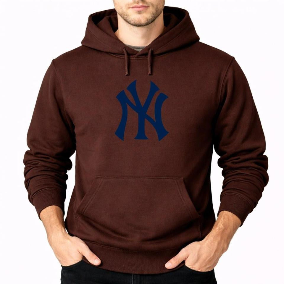 Men's New York Yankees Pullover Hoodie - Brown