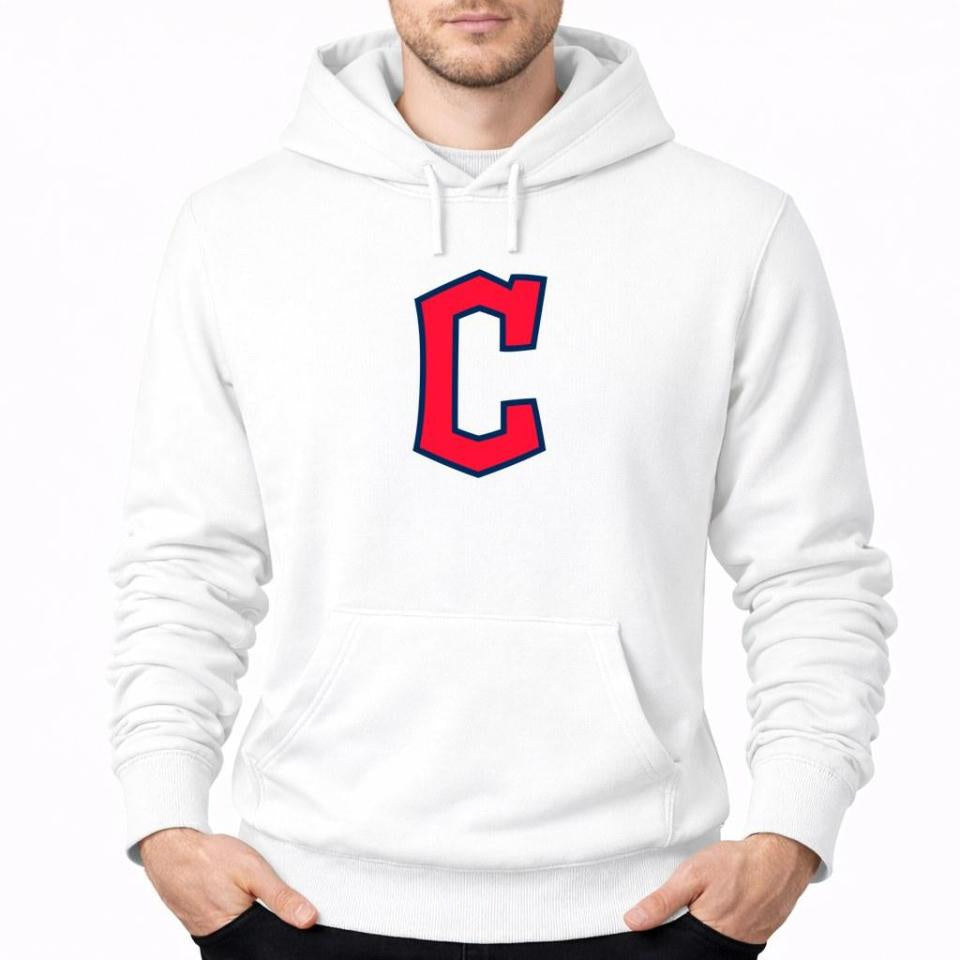 Men's Cleveland Guardians Pullover Hoodie - White