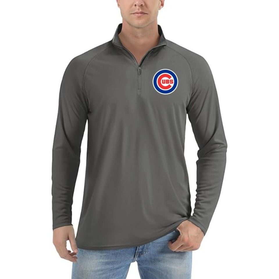 Men's Chicago Cubs Polyester Polo - Charcoal