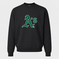 Men's Oakland Athletics Crewneck Sweatshirt - Black