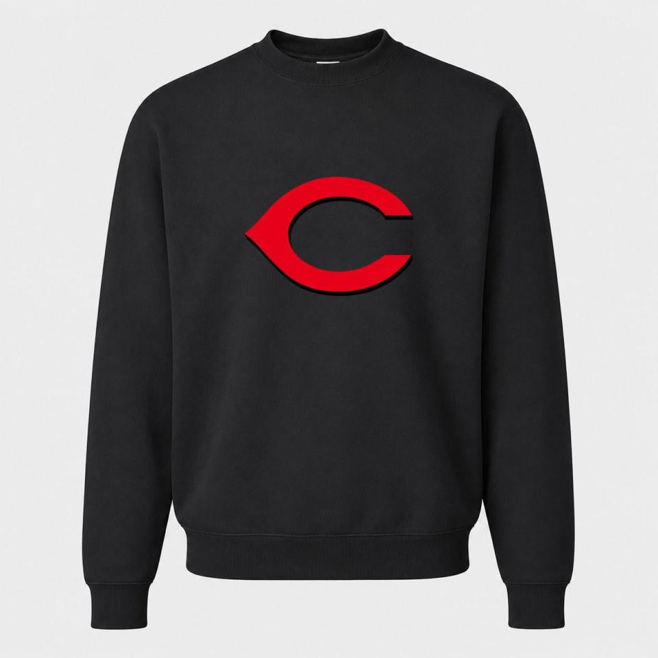Men's Cincinnati Reds Crewneck Sweatshirt - Black