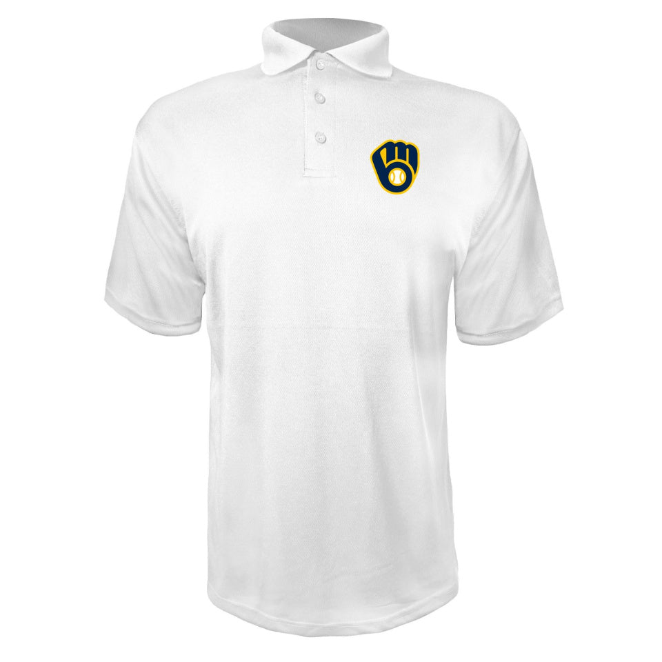 Men's Milwaukee Brewers Quarter Zip - White
