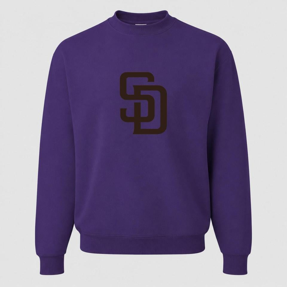 Men's San Diego Padres Crewneck Sweatshirt - Purple