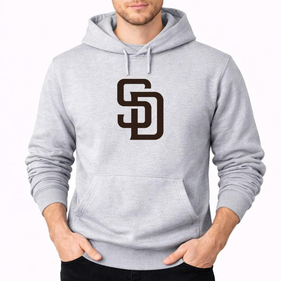 Men's San Diego Padres Pullover Hoodie - Gray