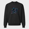 Men's Miami Marlins Crewneck Sweatshirt - Black