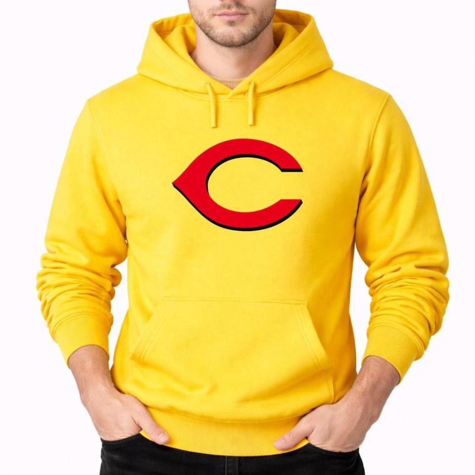 Men's Cincinnati Reds Pullover Hoodie - Yellow