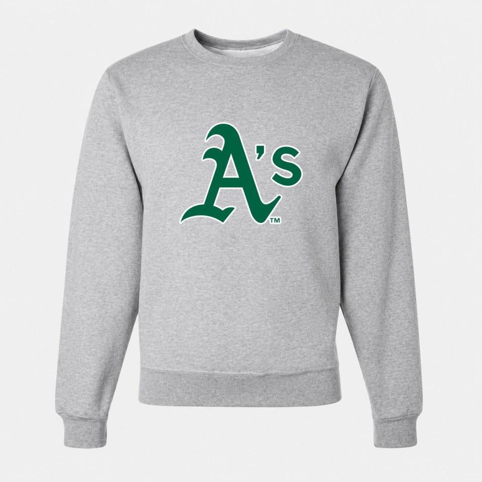Men's Oakland Athletics Crewneck Sweatshirt - Gray