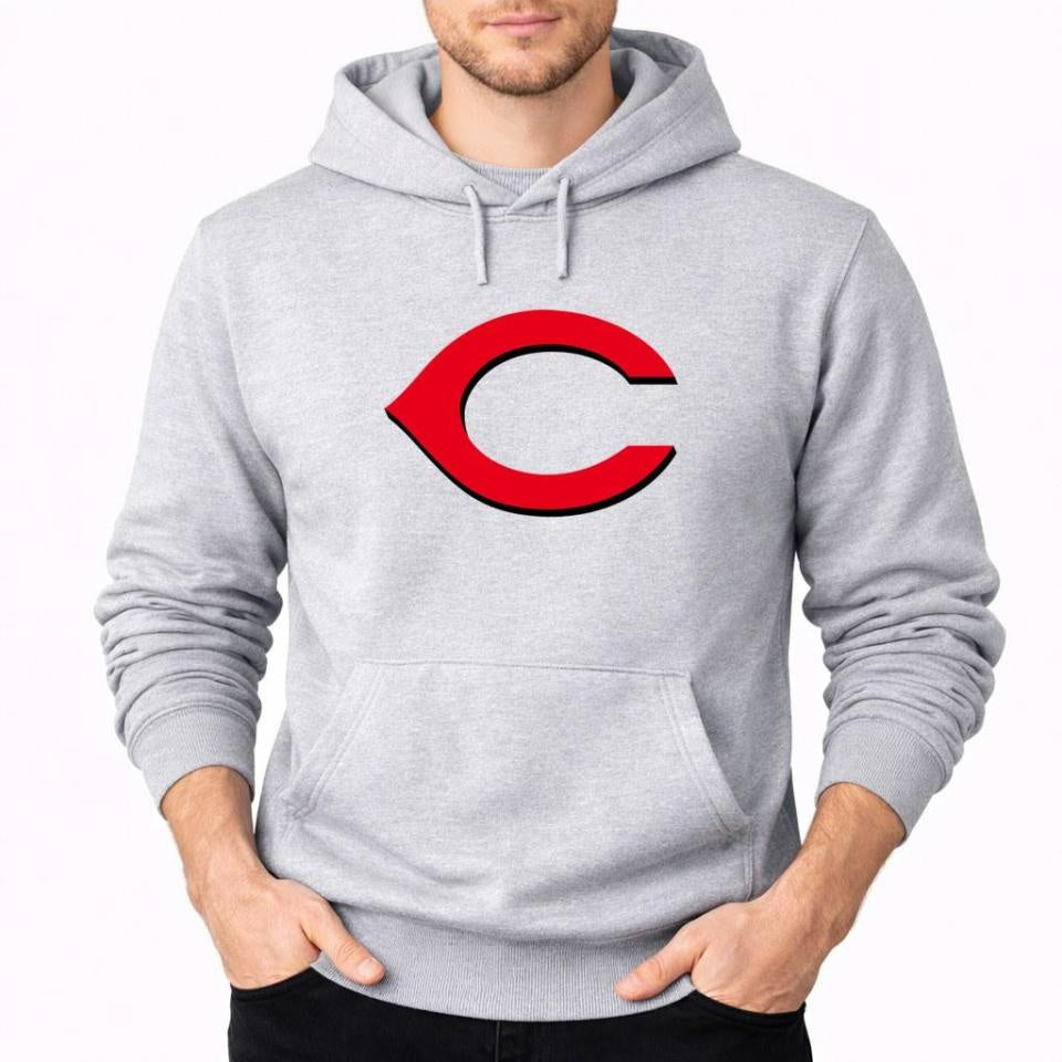 Men's Cincinnati Reds Pullover Hoodie - Gray