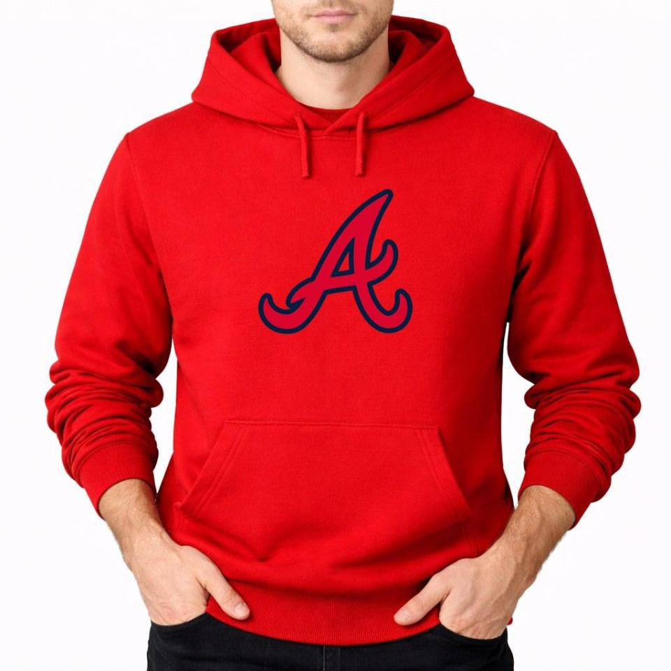 Men's Atlanta Braves Pullover Hoodie - Red