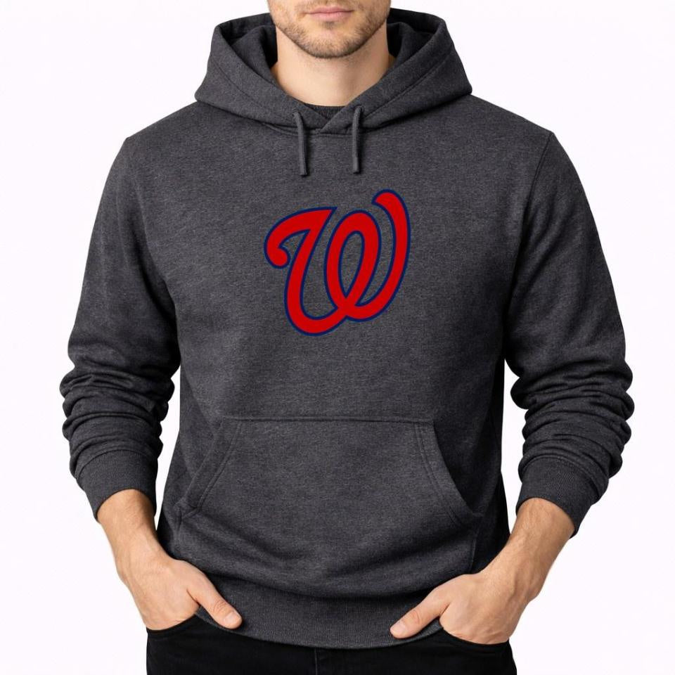 Men's Washington Nationals Pullover Hoodie - Charcoal