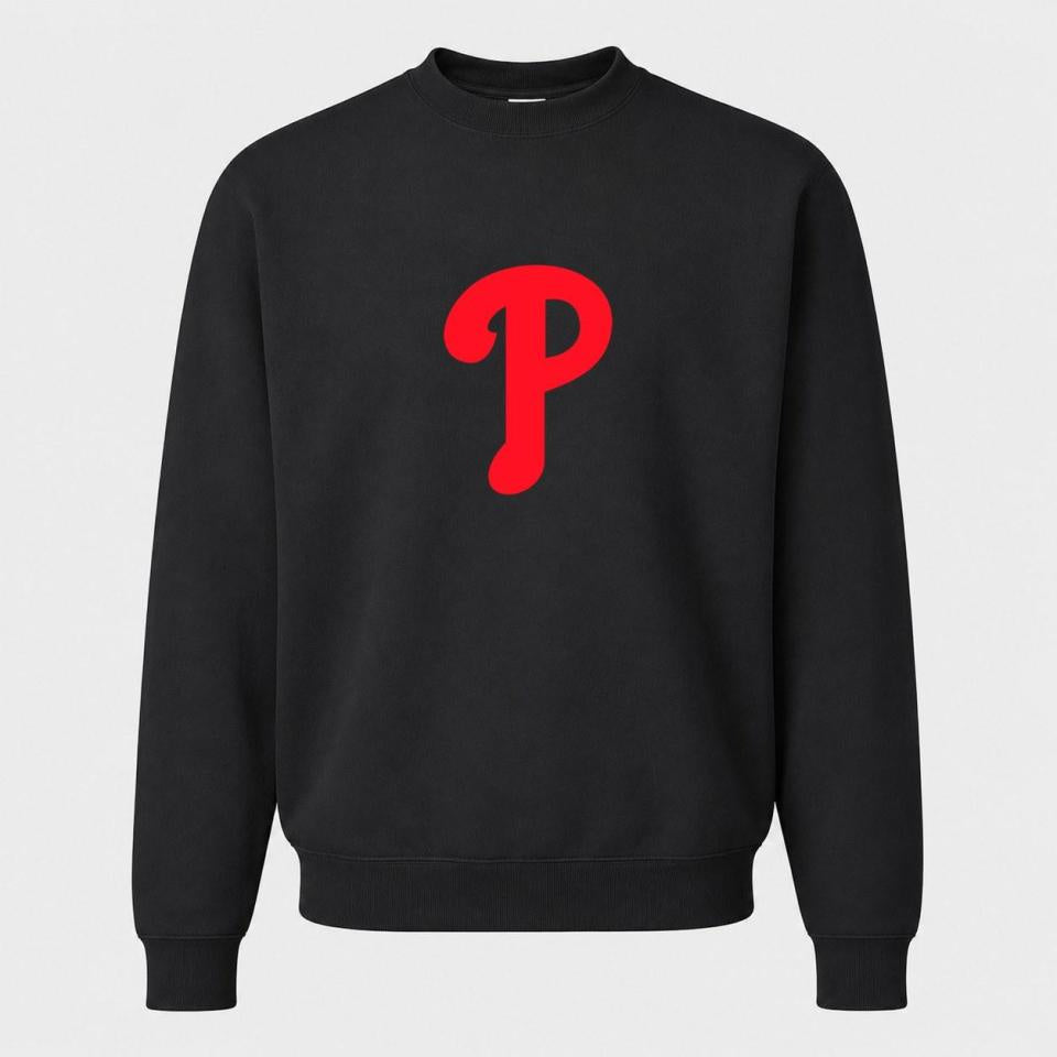 Men's Philadelphia Phillies Crewneck Sweatshirt - Black