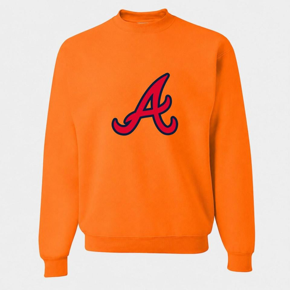 Men's Atlanta Braves Crewneck Sweatshirt - Orange