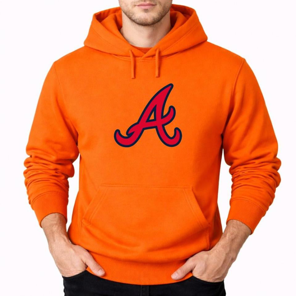 Men's Atlanta Braves Pullover Hoodie - Orange