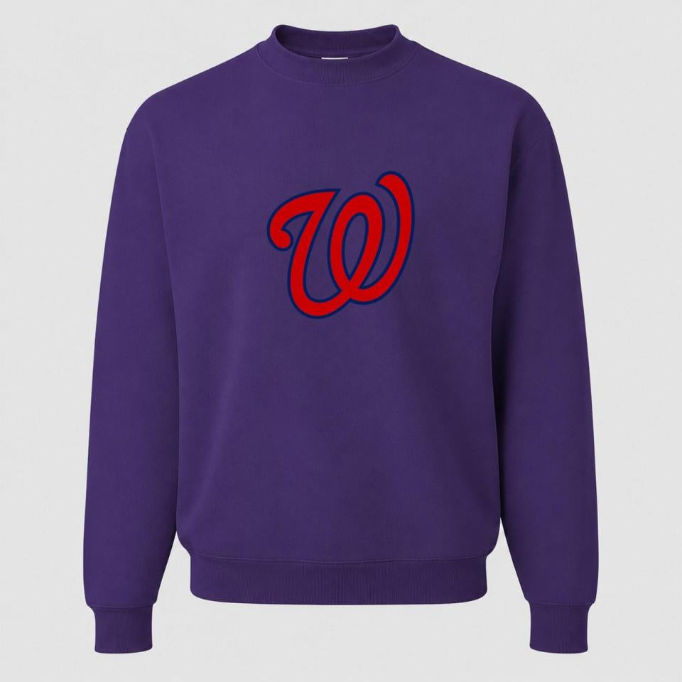 Men's Washington Nationals Crewneck Sweatshirt - Purple