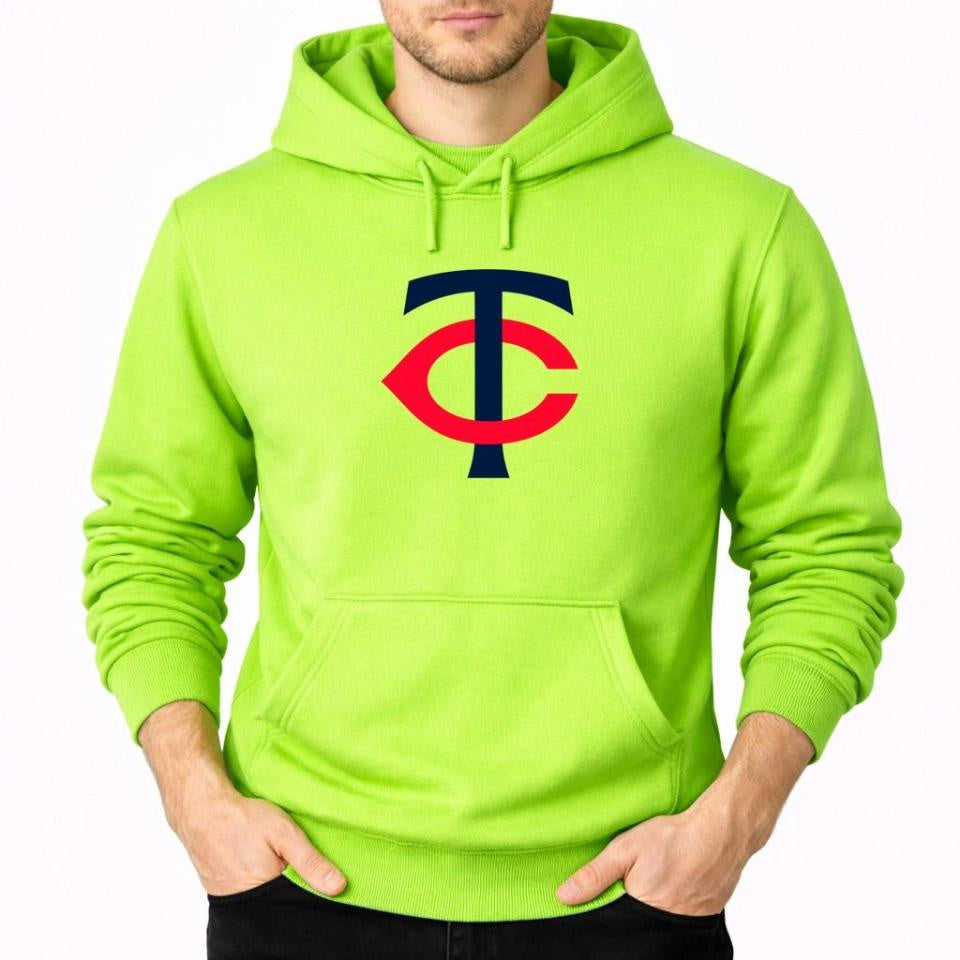Men's Minnesota Twins Pullover Hoodie - Lime Green