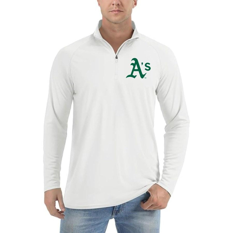 Men's Oakland Athletics Polyester Polo - Sky Blue