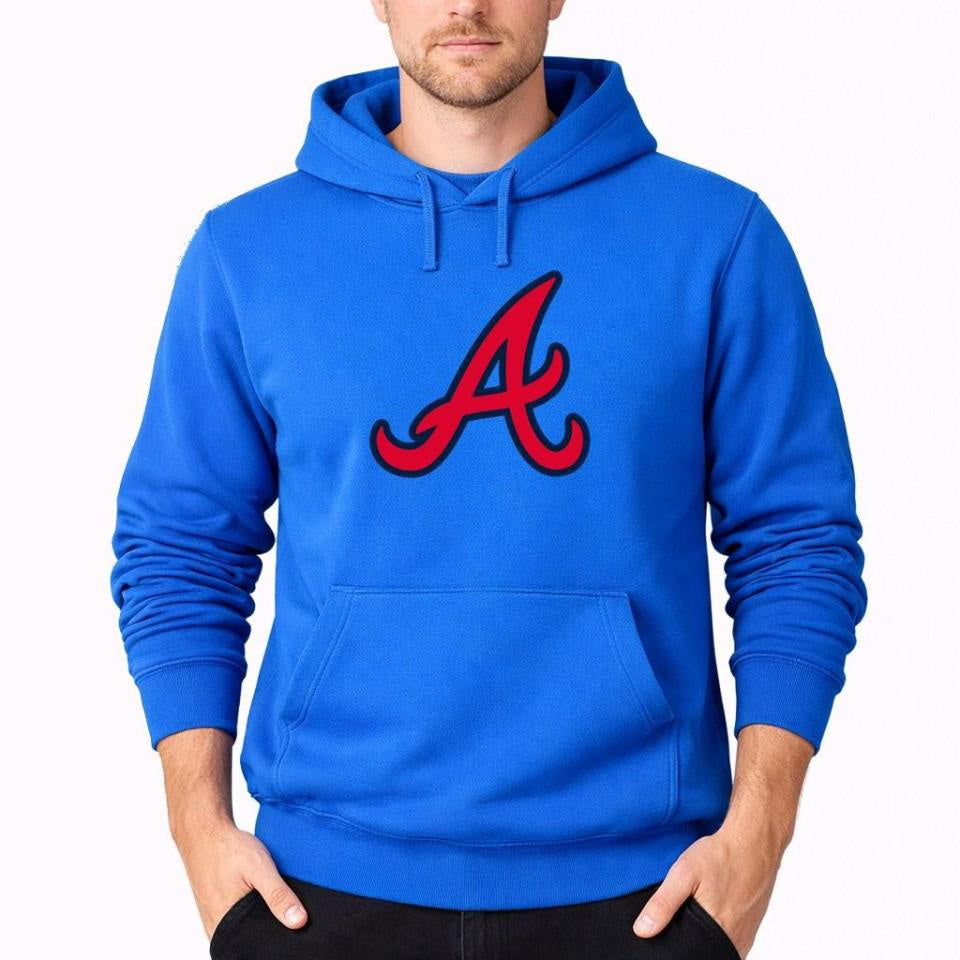 Men's Atlanta Braves Pullover Hoodie - Azure