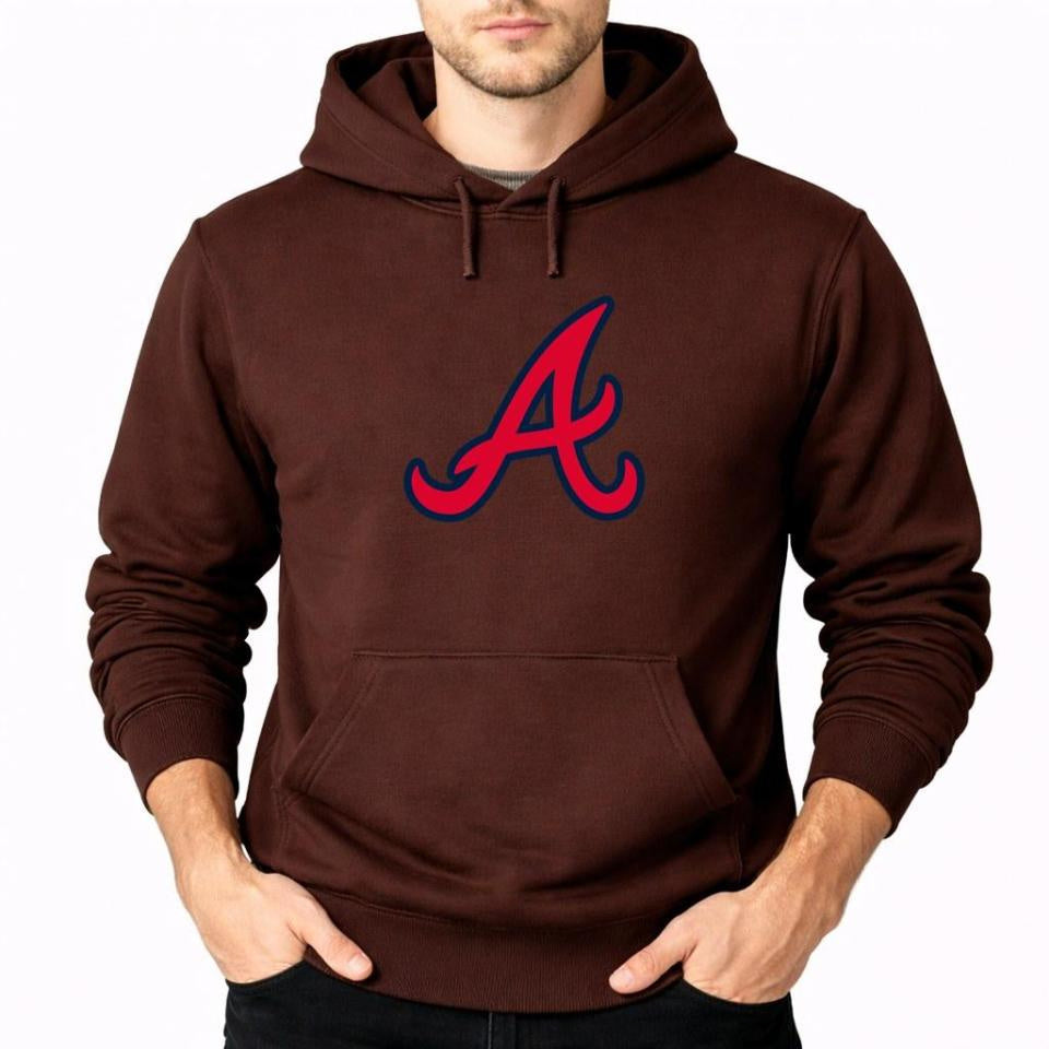 Men's Atlanta Braves Pullover Hoodie - Brown