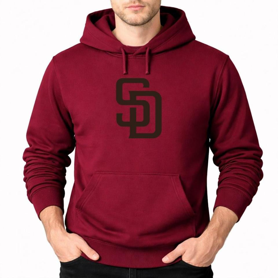 Men's San Diego Padres Pullover Hoodie - Burgundy
