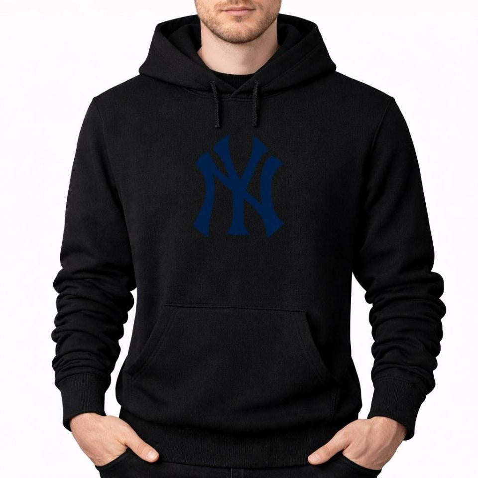 Men's New York Yankees Pullover Hoodie - Black