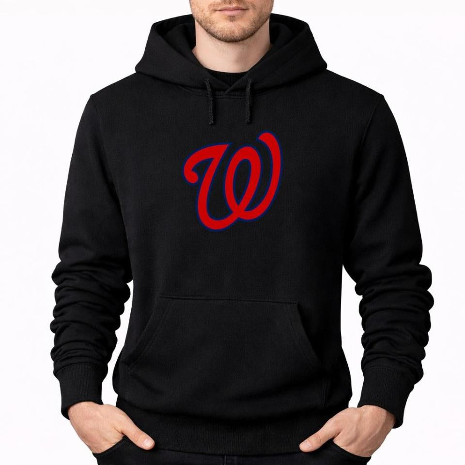 Men's Washington Nationals Pullover Hoodie - Black