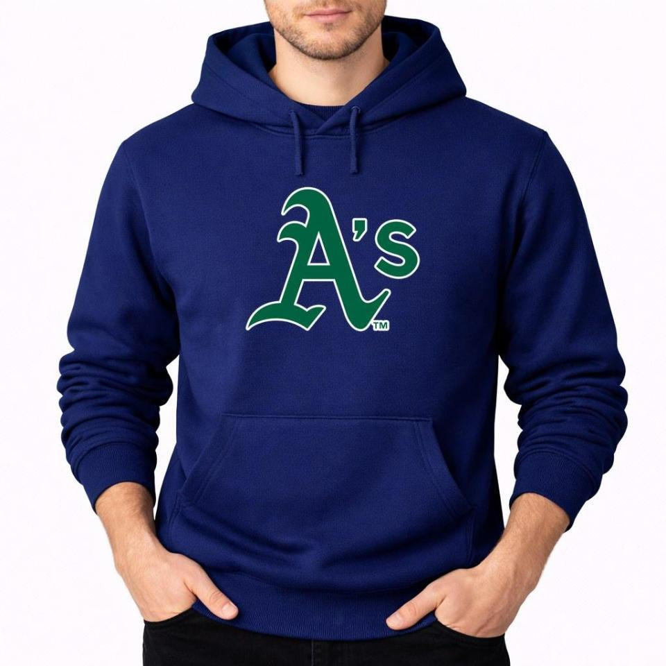 Men's Oakland Athletics Pullover Hoodie - Navy