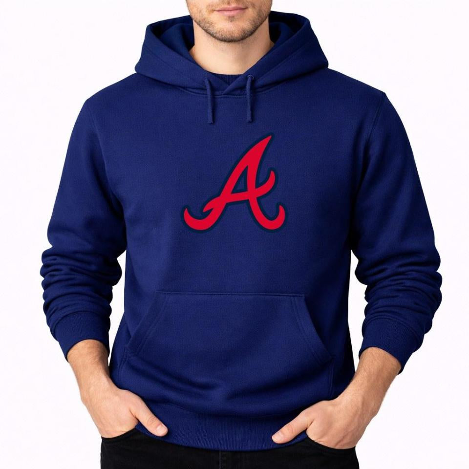 Men's Atlanta Braves Pullover Hoodie - Navy