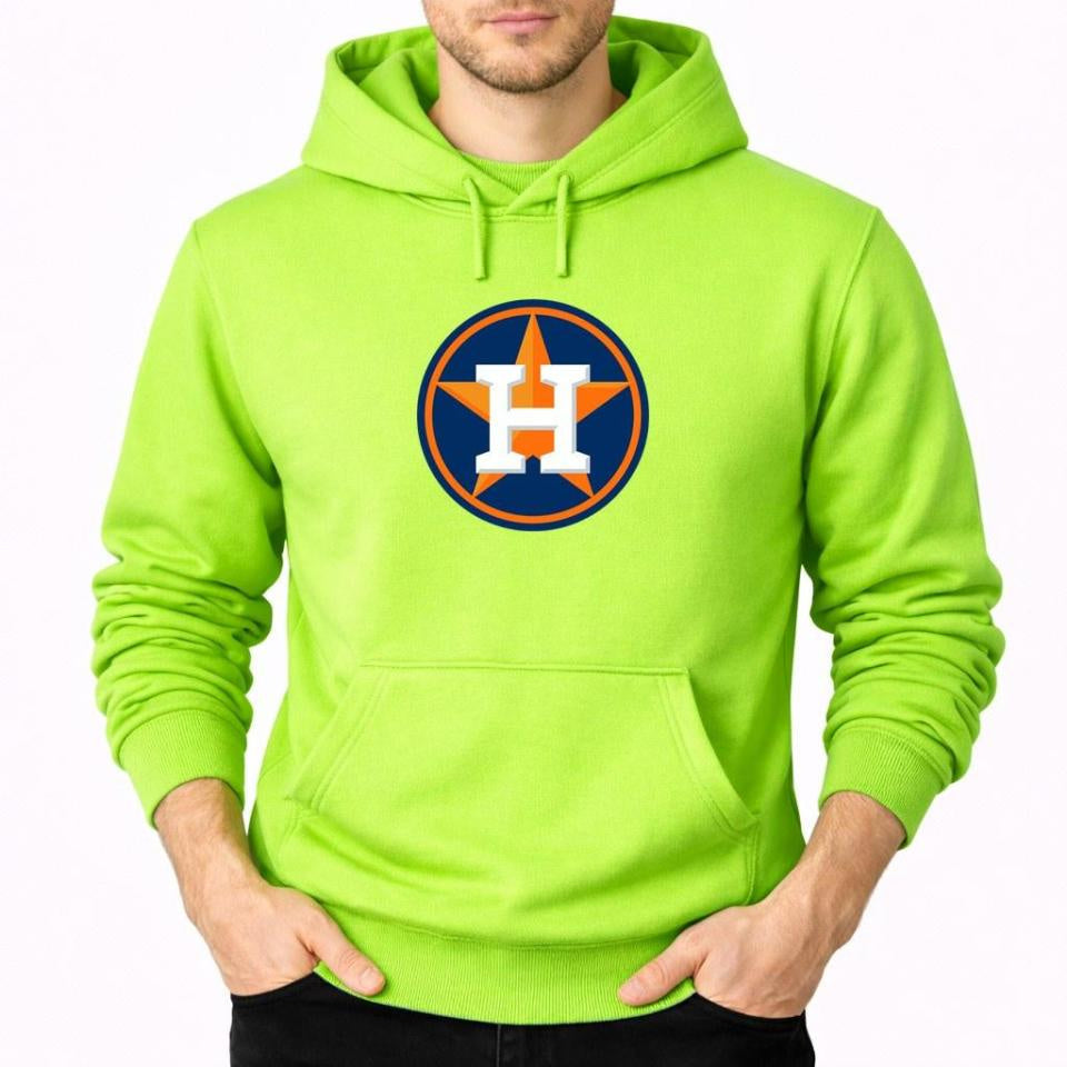 Men's Houston Astros Pullover Hoodie - Lime Green