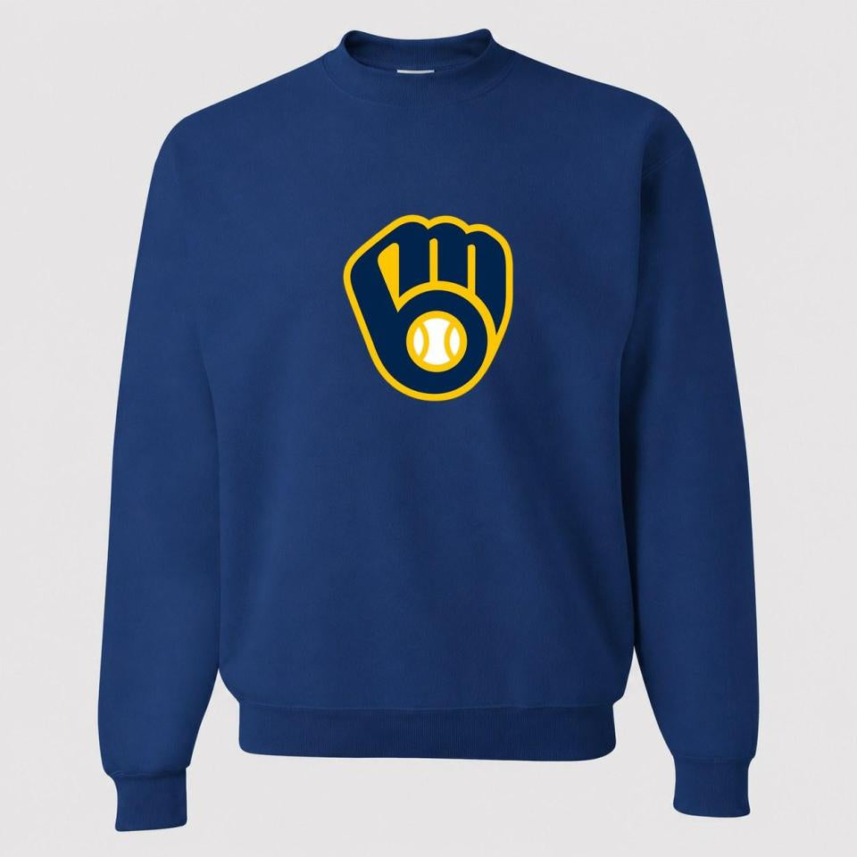 Men's Milwaukee Brewers Crewneck Sweatshirt - Blue