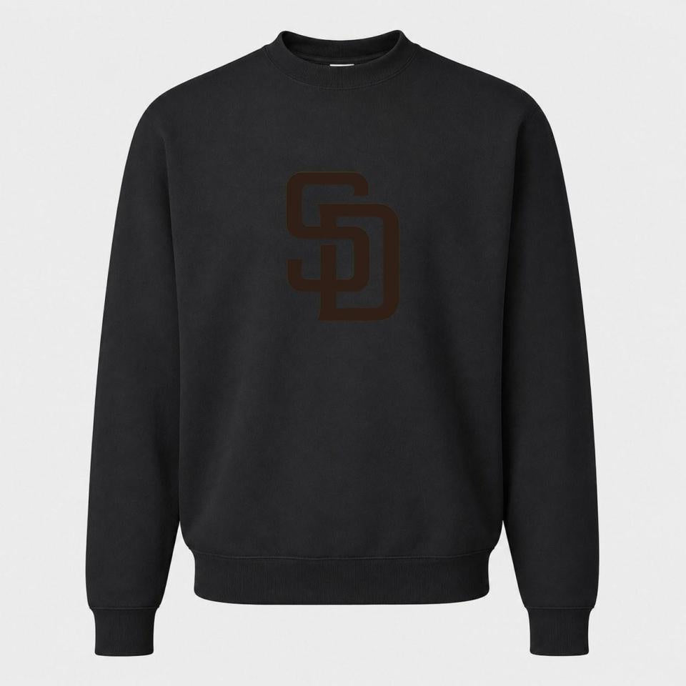 Men's San Diego Padres Crewneck Sweatshirt - Black