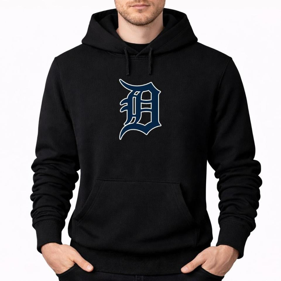 Men's Detroit Tigers Pullover Hoodie - Black