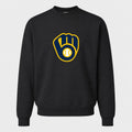 Men's Milwaukee Brewers Crewneck Sweatshirt - Black